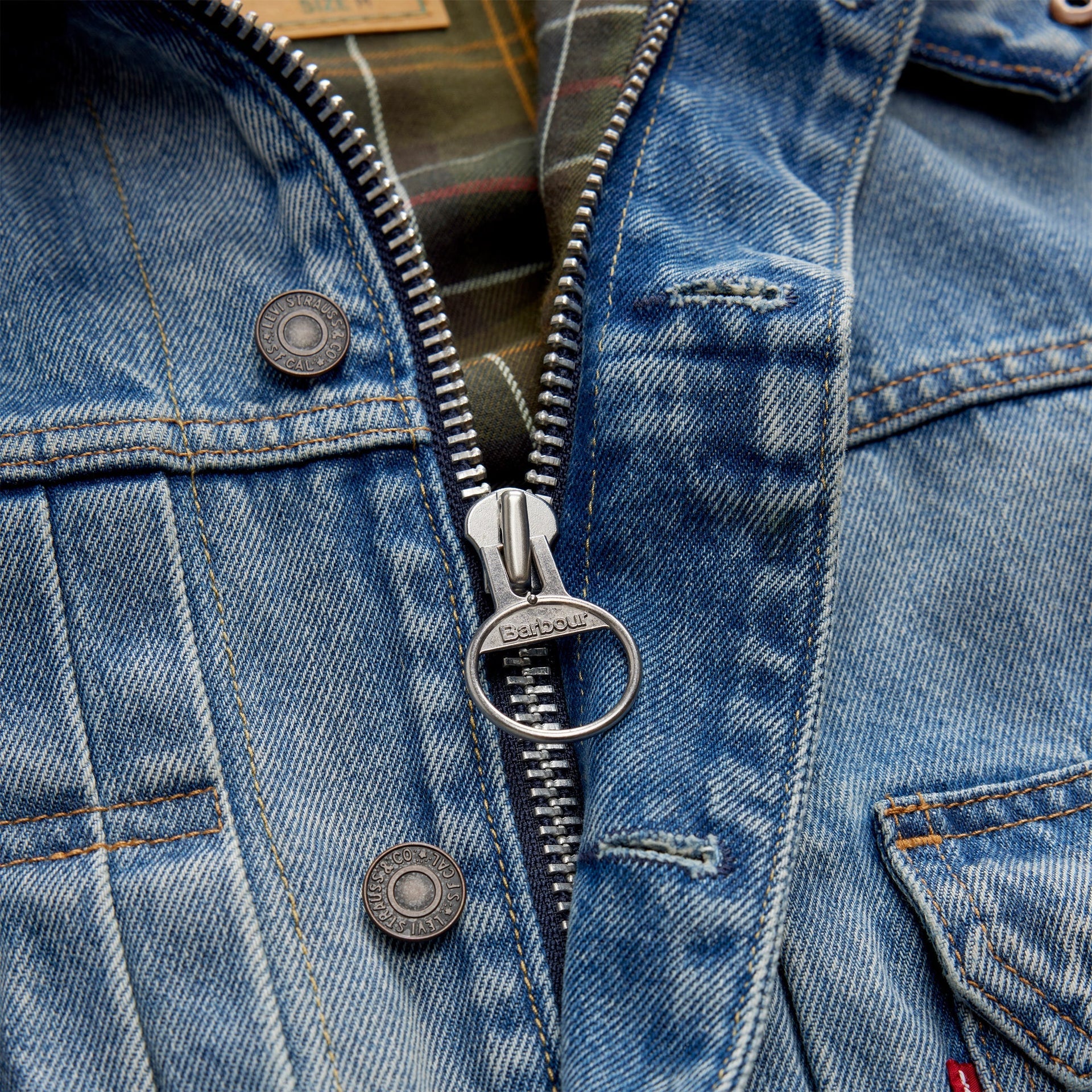 Levi's x Barbour Type II Denim Jacket - Vintage Washed