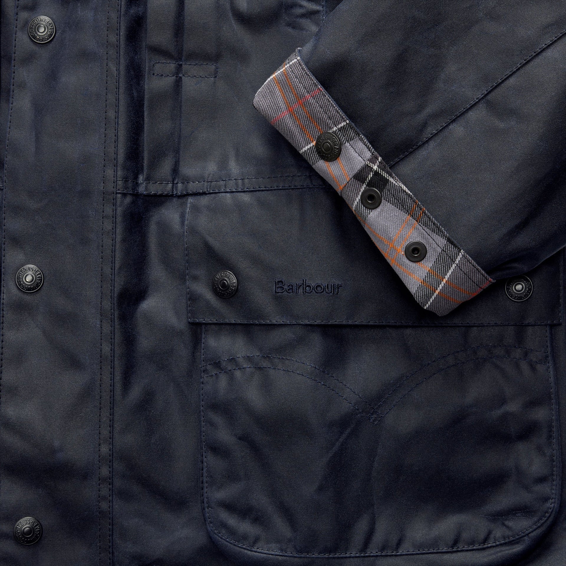 Levi's x Barbour Oversized Bedale Waxed Jacket - Dark Wash