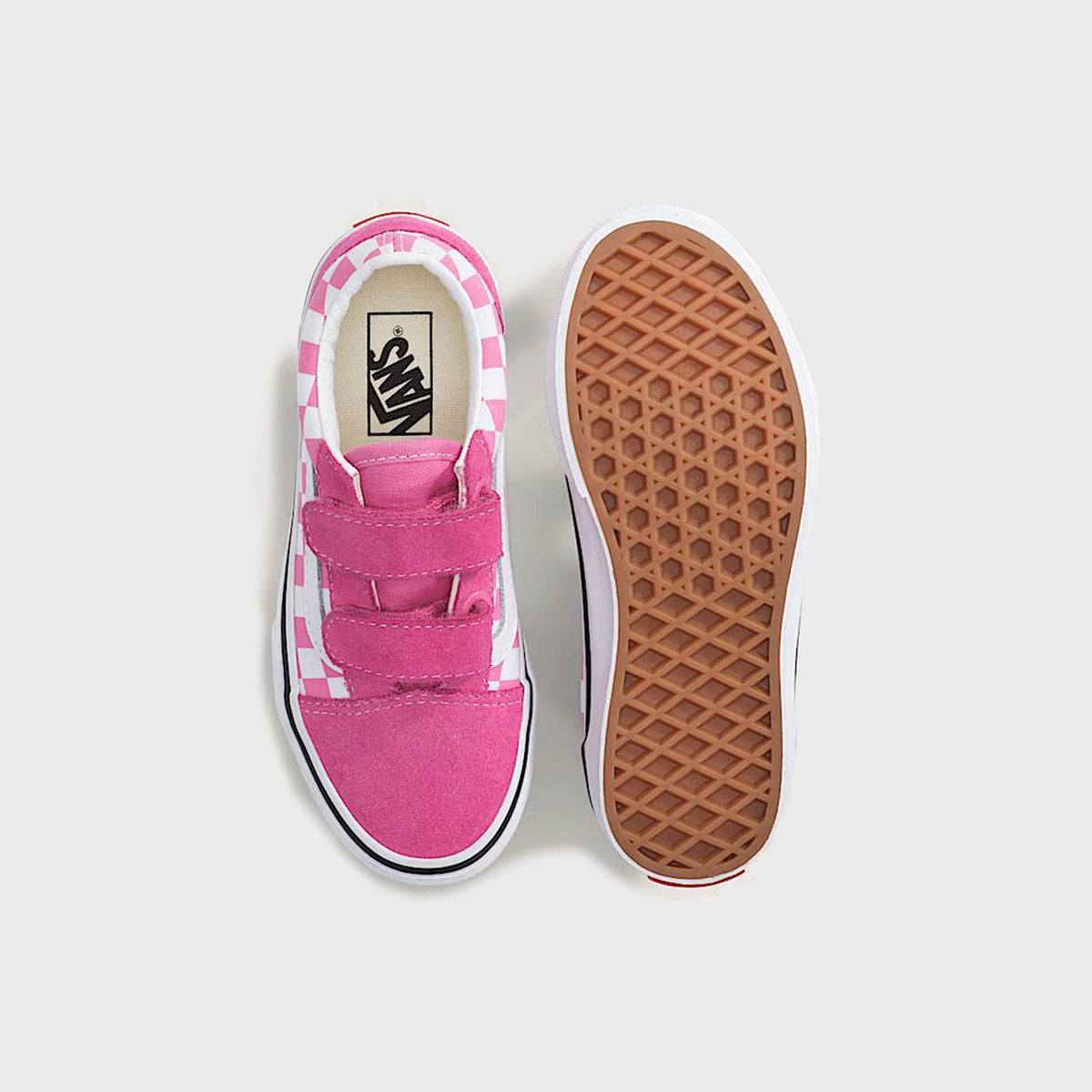 VANS PS Old Skool V Checkerboard Shoe - Fizz Pink