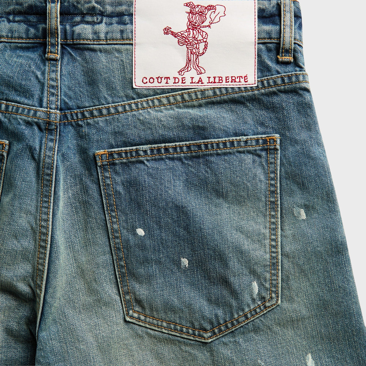 Coût De La Liberté Zander Crispy Denim Baggy Short - Guild Quilt