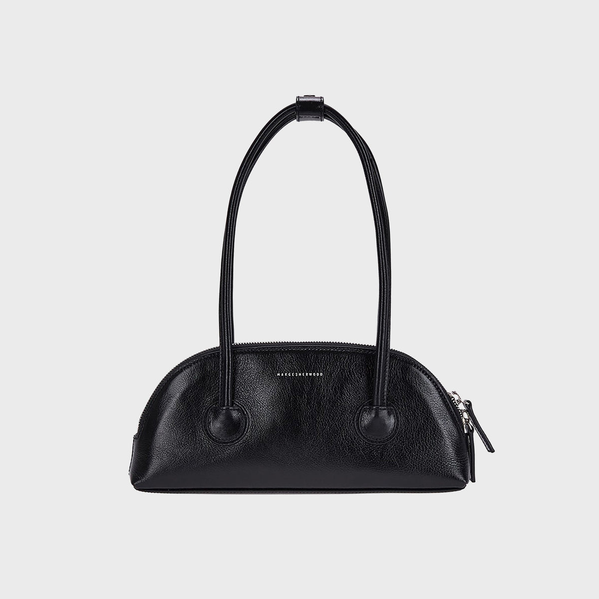 MARGESHERWOOD Bessette Shoulder Bag - Black Glossy Plain