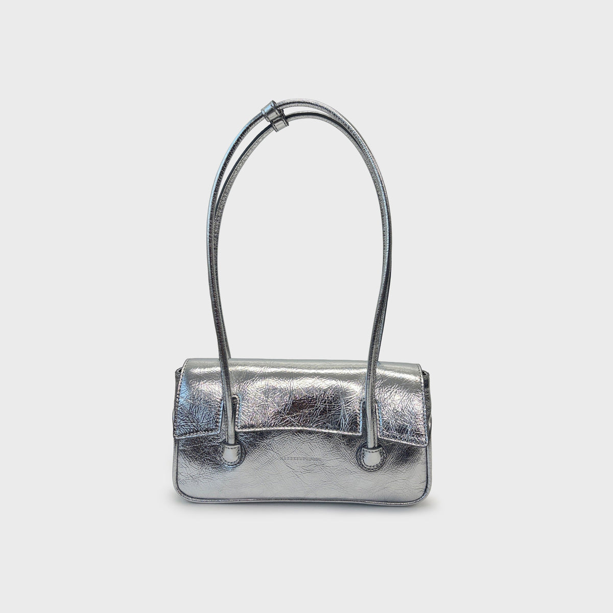 MARGESHERWOOD Flap Small Bag - Silver Crinkle
