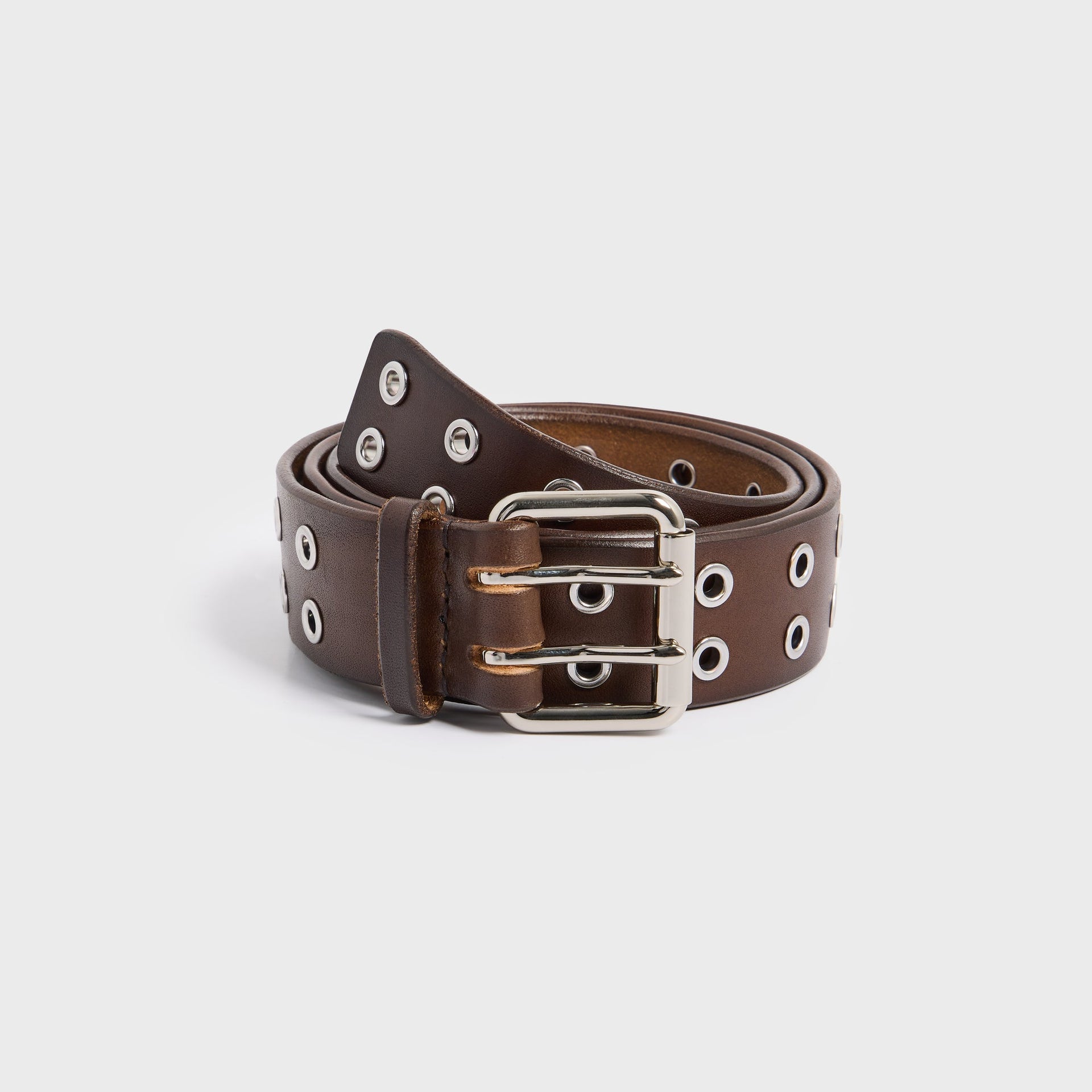 Maximum Henry Double Eyelet Belt - Dark Brown