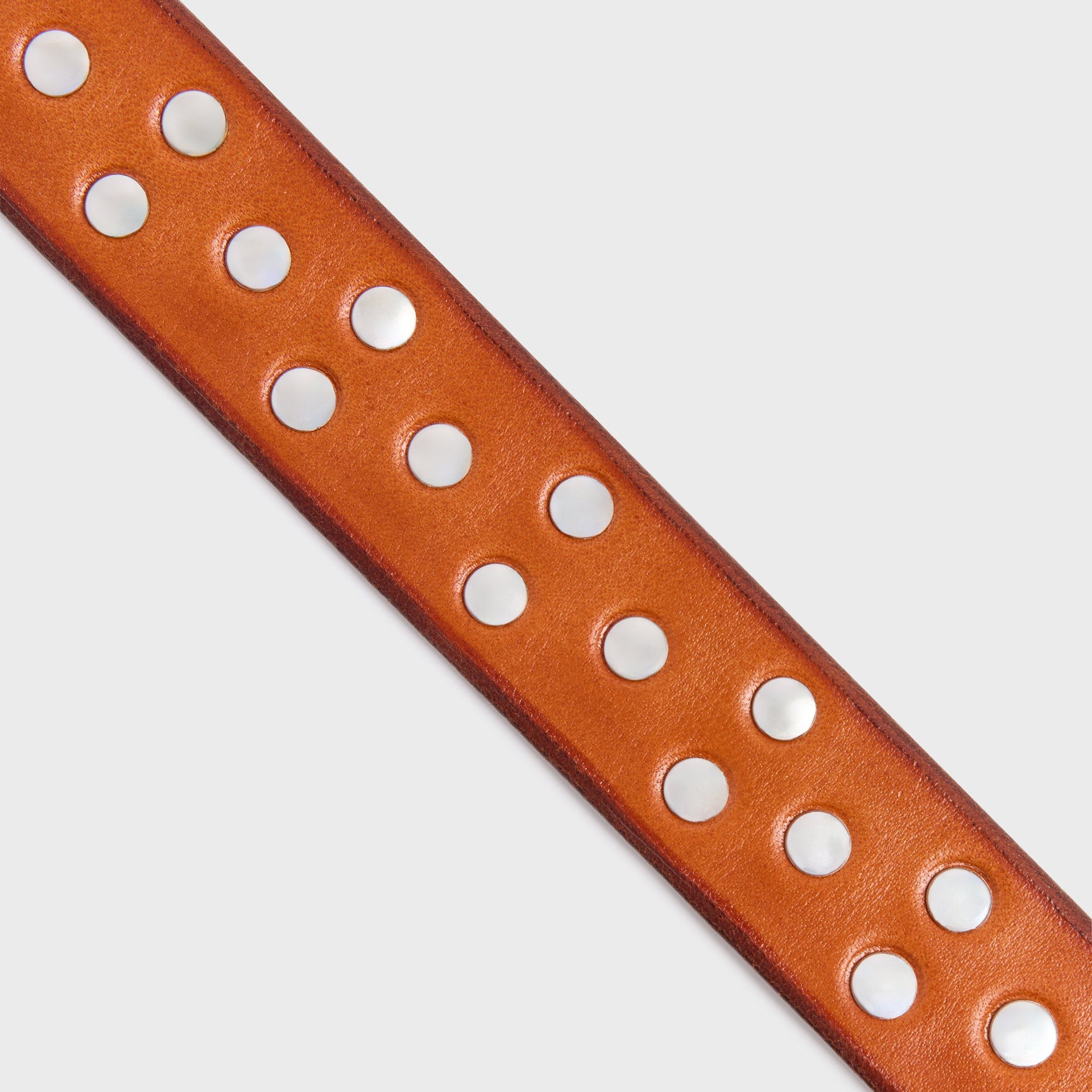 Maximum Henry Double Studded Slim Standard Belt - Dark Brown
