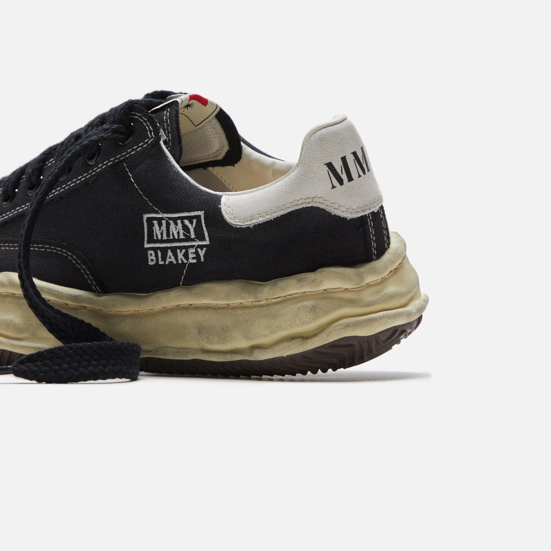Mihara Yasuhiro Blakey Low Canvas - Black Distressed
