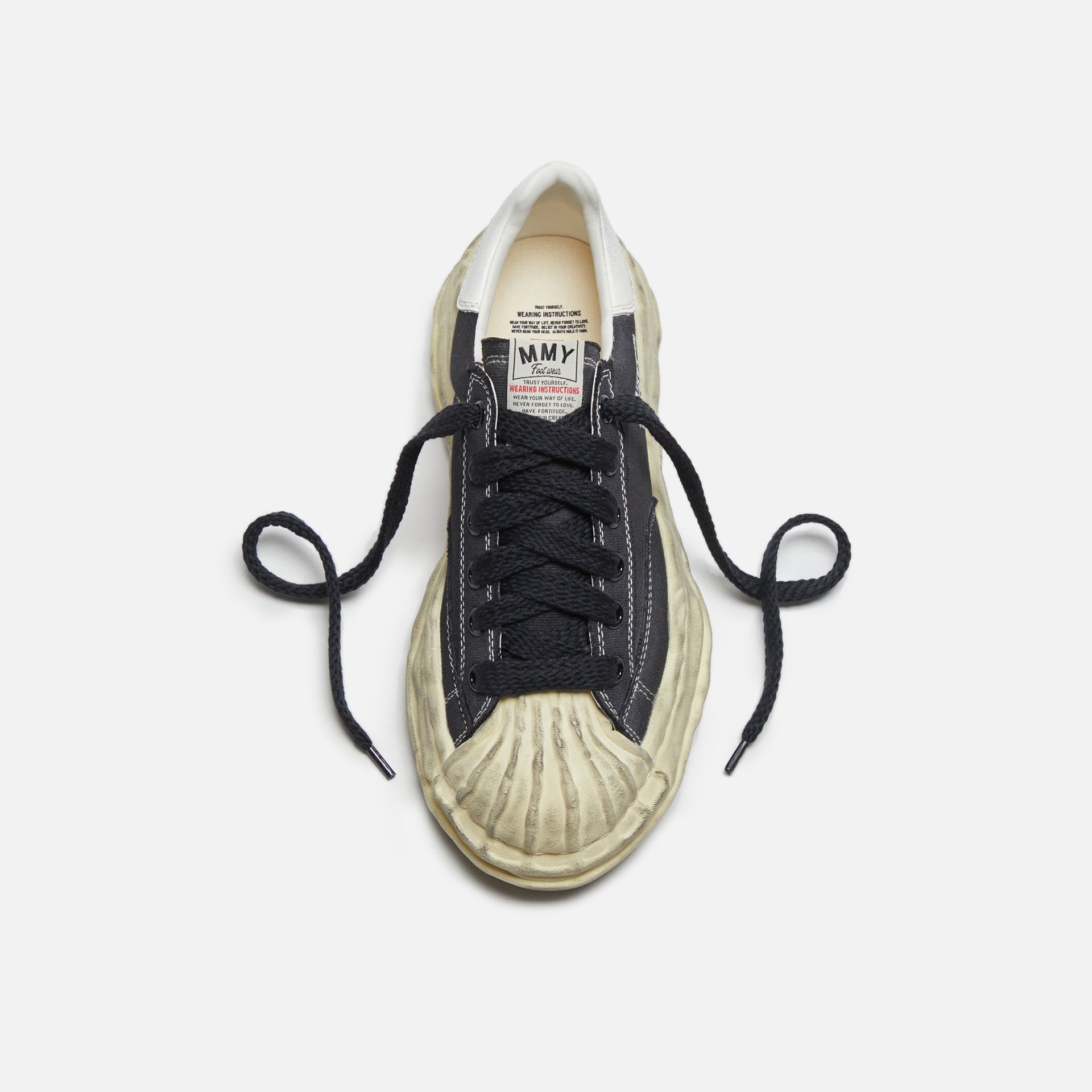 Mihara Yasuhiro Blakey Low Canvas - Black Distressed