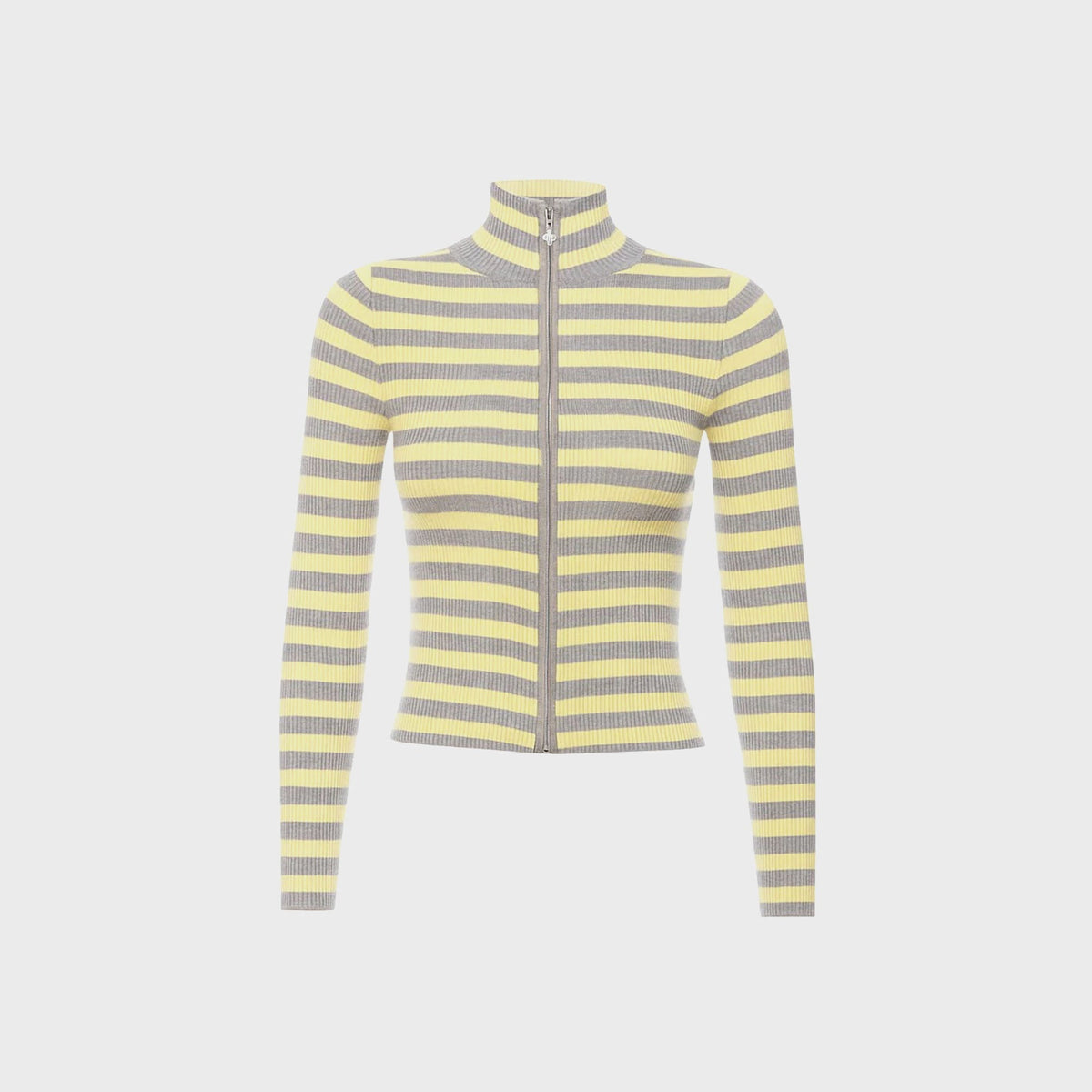 Miaou Vlad Zip Up in Butter Stripe