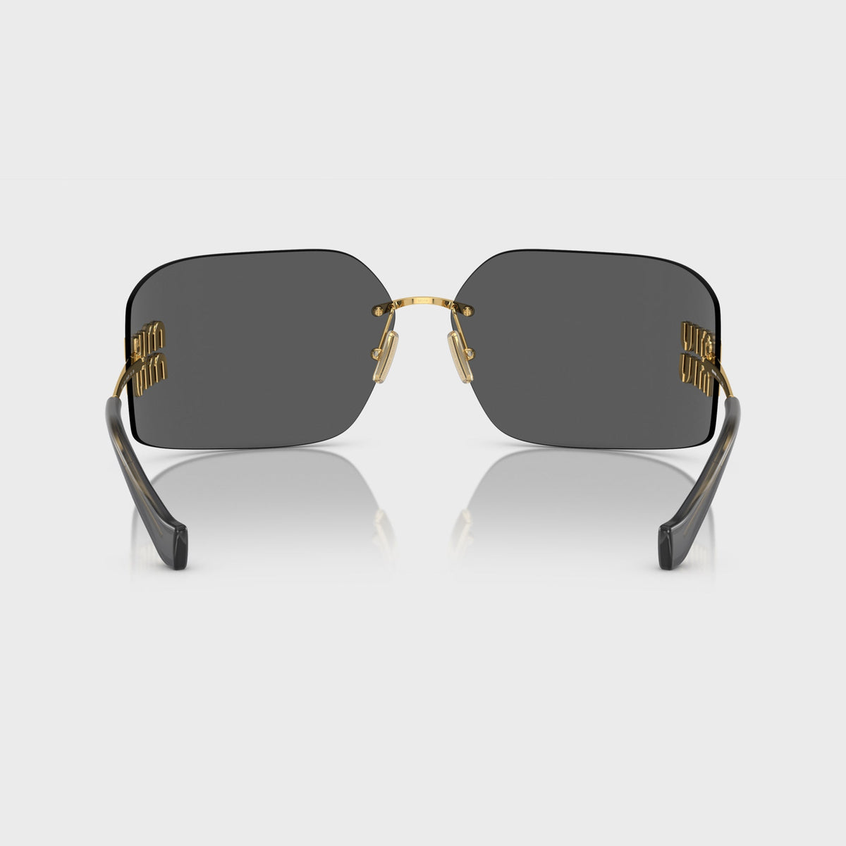 Miu Miu Aube Sunglasses - Gold / Dark Grey