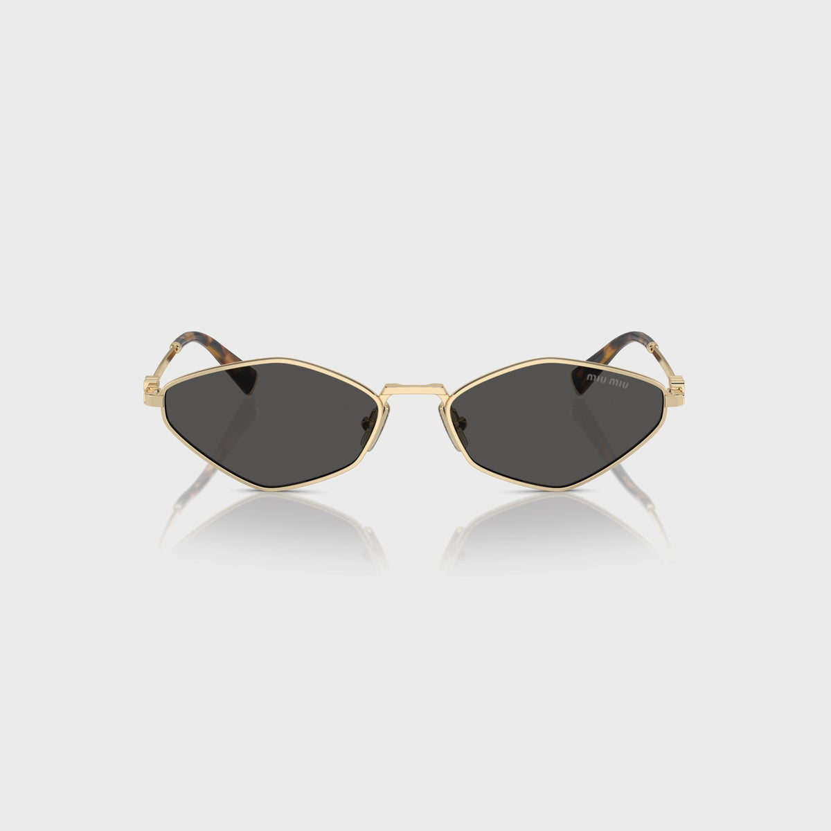 Miu Miu MIU0MU56ZS Sunglasses - Pale Gold / Dark Grey