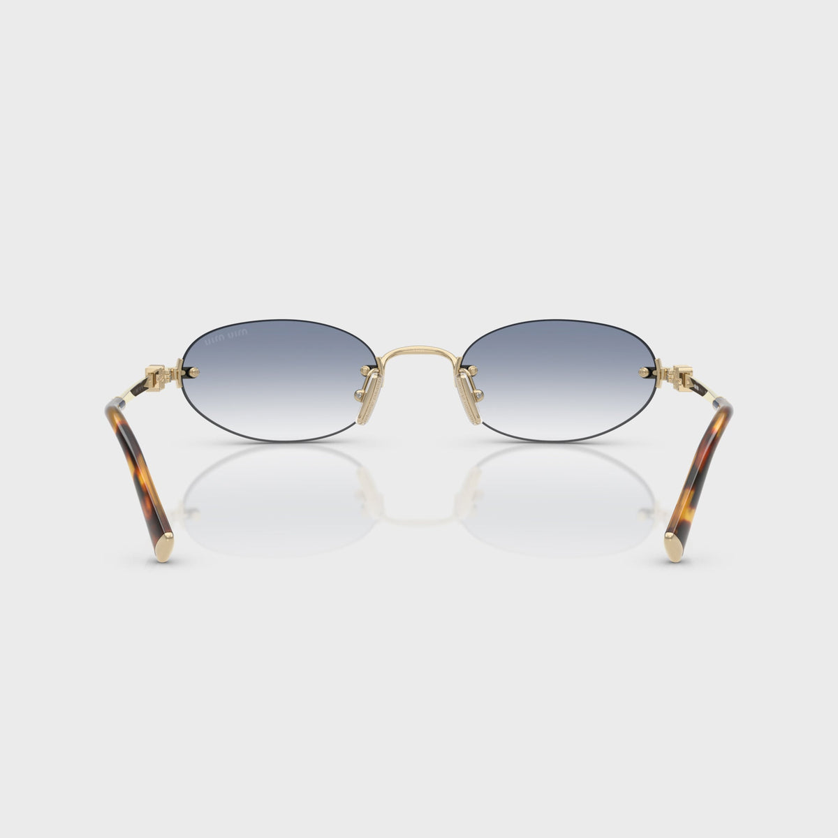Miu Miu Sunglasses - Pale Gold / Clear Gradient Light Blue