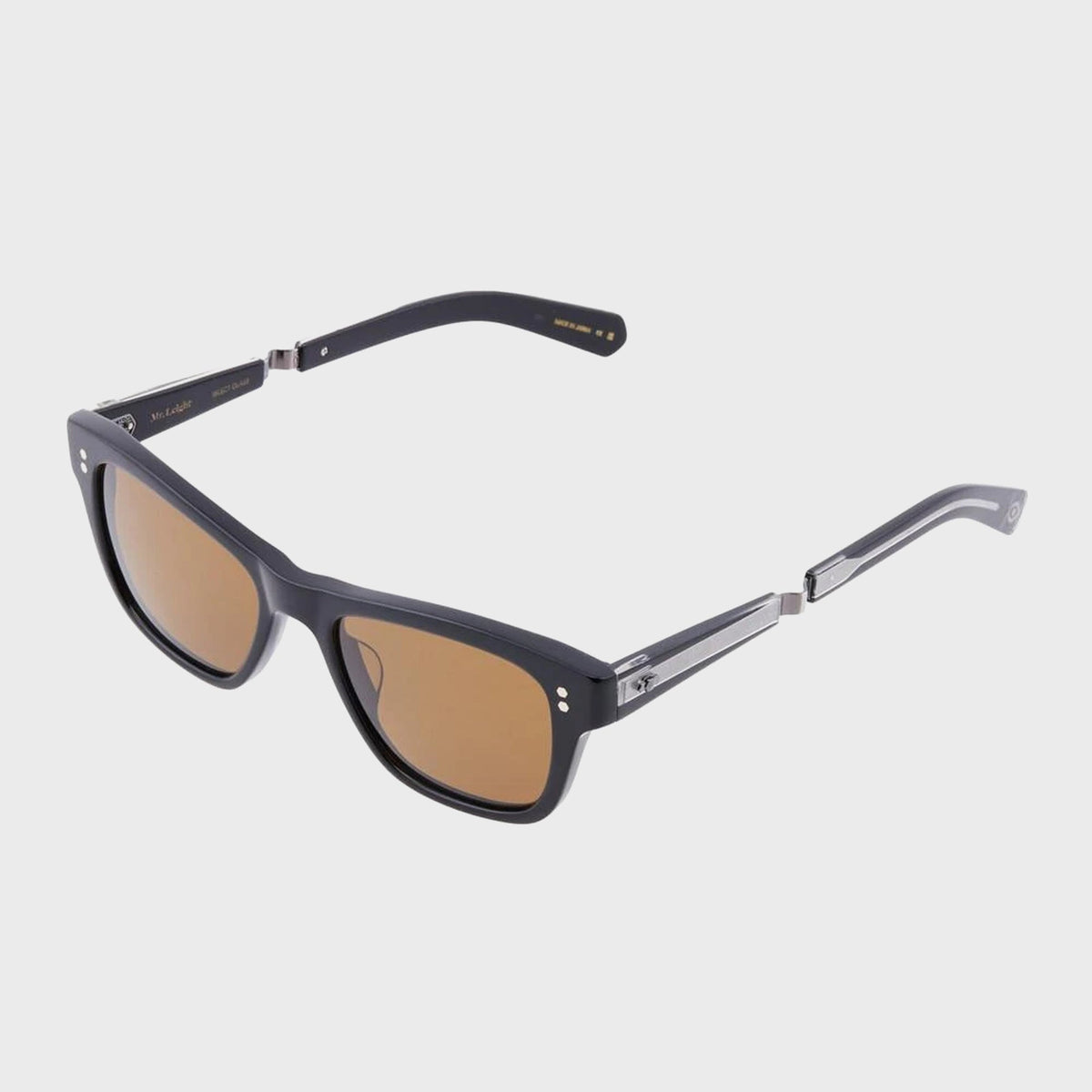 Garrett Leight Mr. Leight Damone Sunglass - Black Gunmetal / Mojave Brown Polar