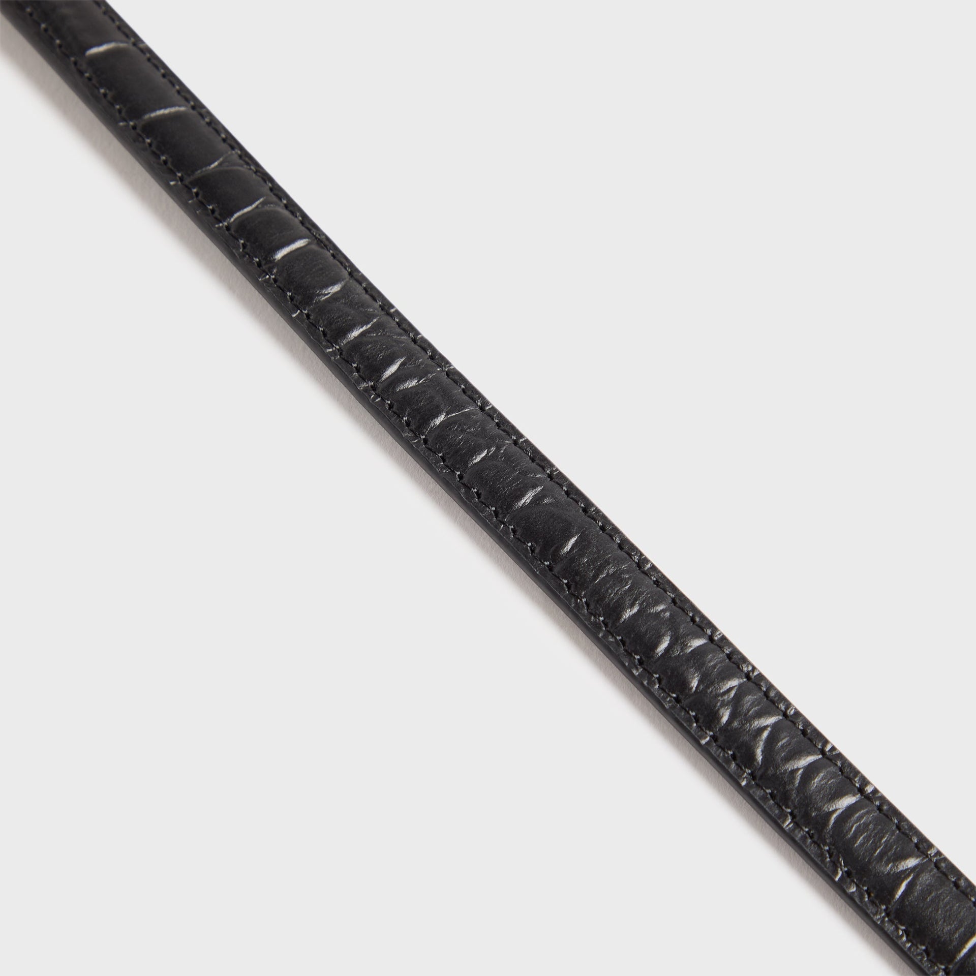 Black Suede Studio Melodie Belt - Black / Gold