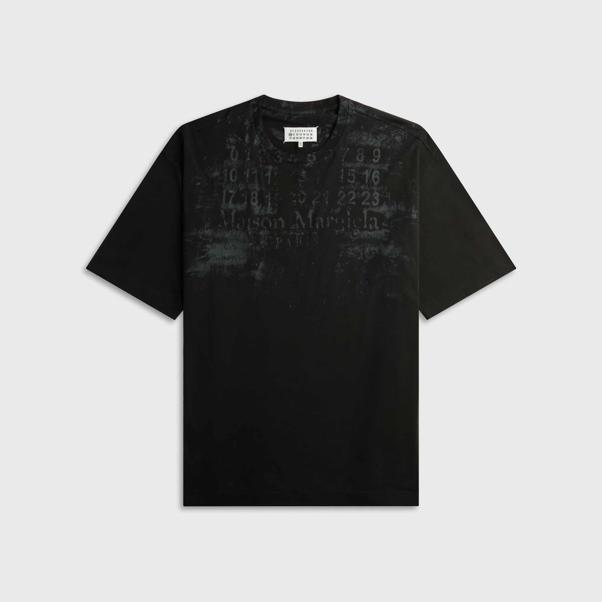 Maison Margiela Numeric Cotton Tee - Washed Black