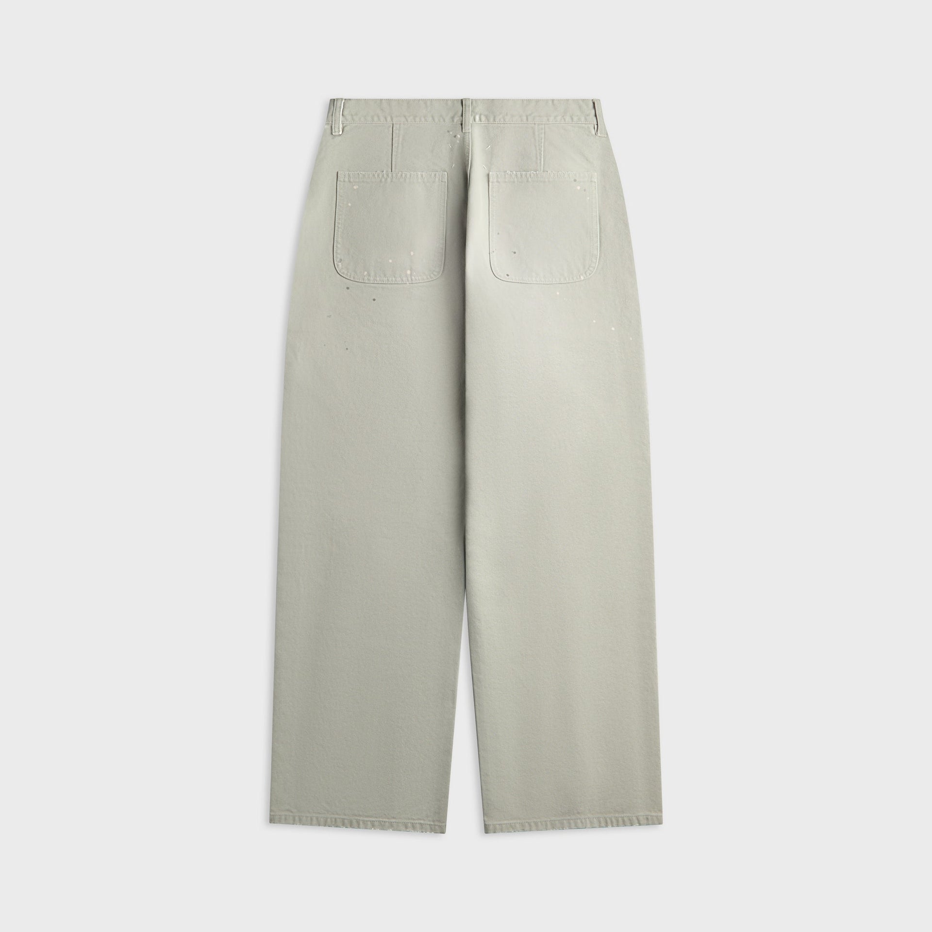 Maison Margiela Wide-Leg Paint Splattered Cotton Canvas Trouser - Gray