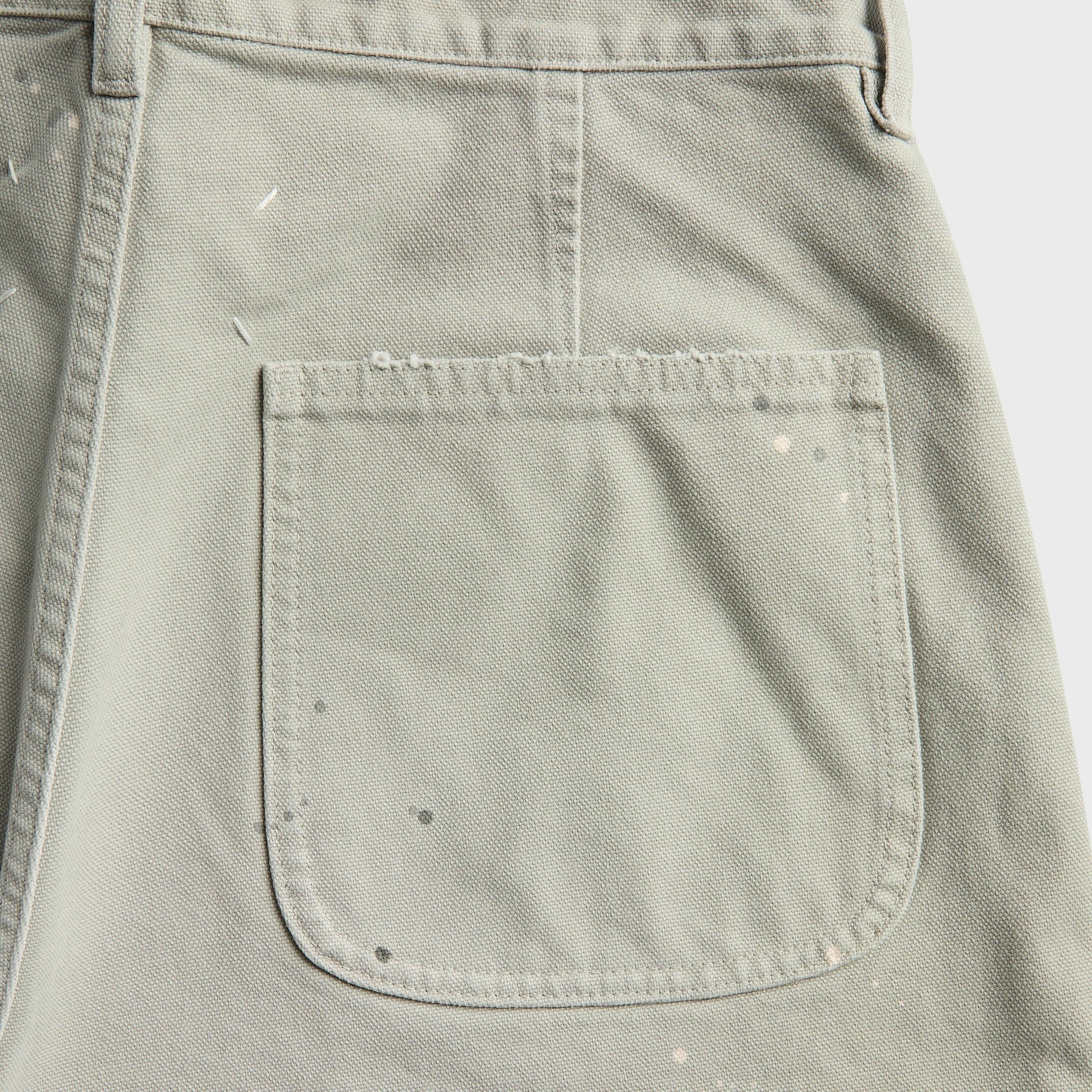 Maison Margiela Wide-Leg Paint Splattered Cotton Canvas Trouser - Gray