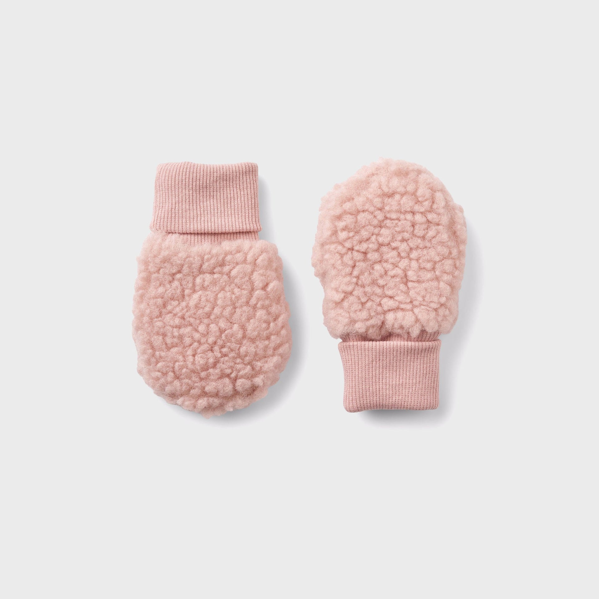 MOLO Baby Ufo Sherpa Mittens - Red Hearts Soft