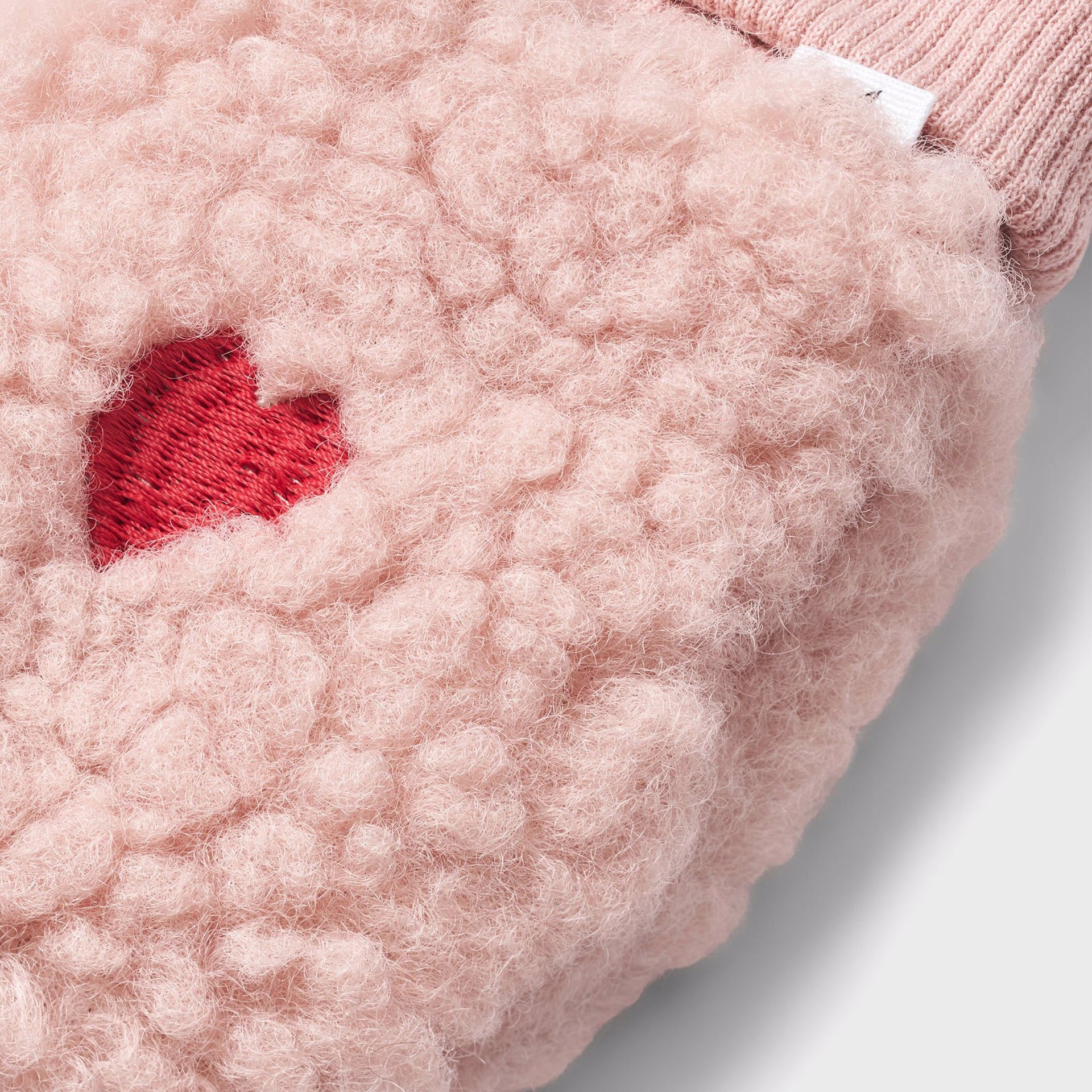 MOLO Baby Ufo Sherpa Mittens - Red Hearts Soft