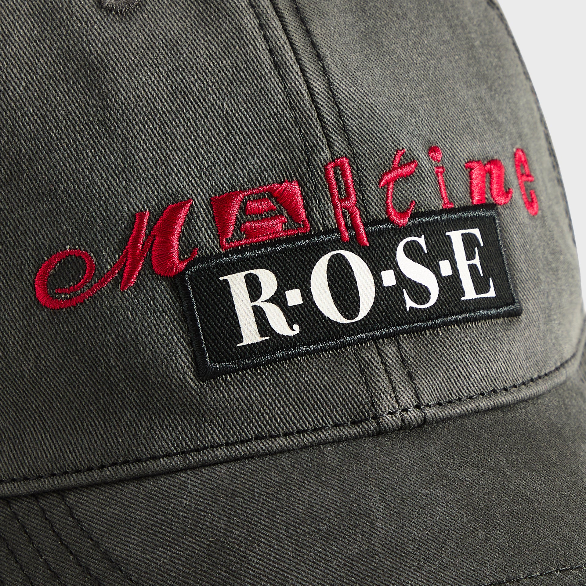 Martine Rose Roll Back Cap - Grey / Red