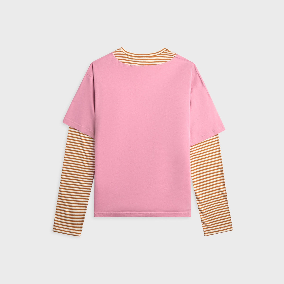 Marni Layered Cotton Tee - Pink / Mustard