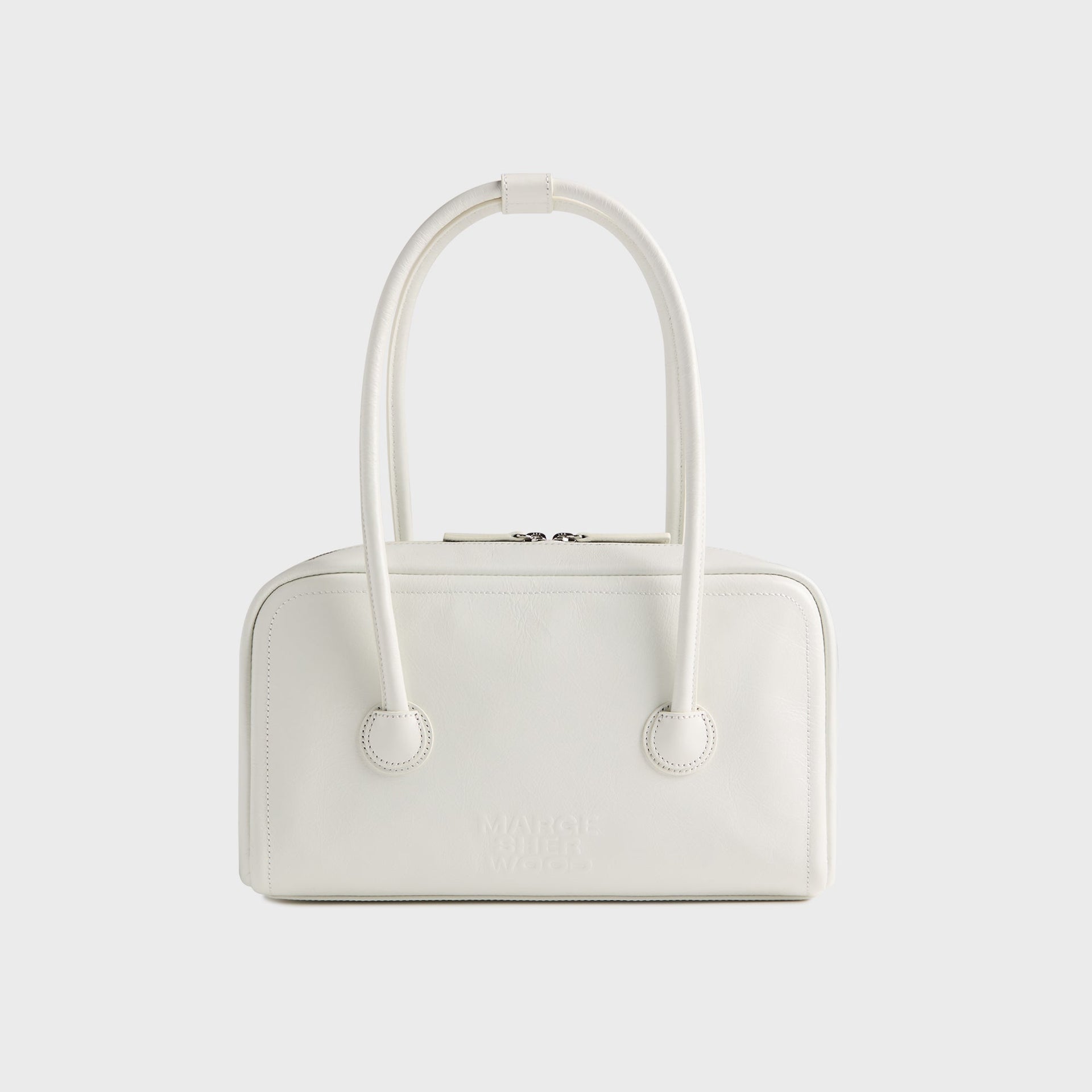 MARGESHERWOOD Soft Boston Small Bag - White Crinkle