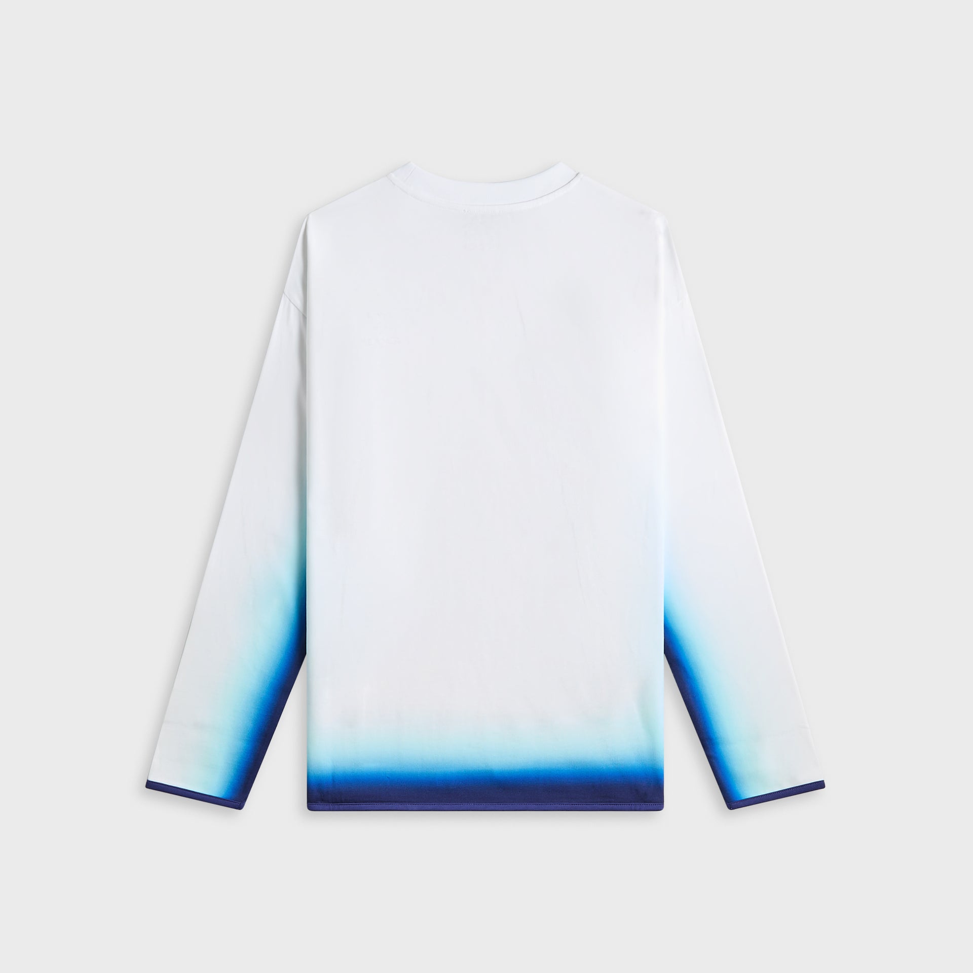 Casablanca Spray Dye Gradient Faded Logo Long Sleeve Tee - Blue Fade