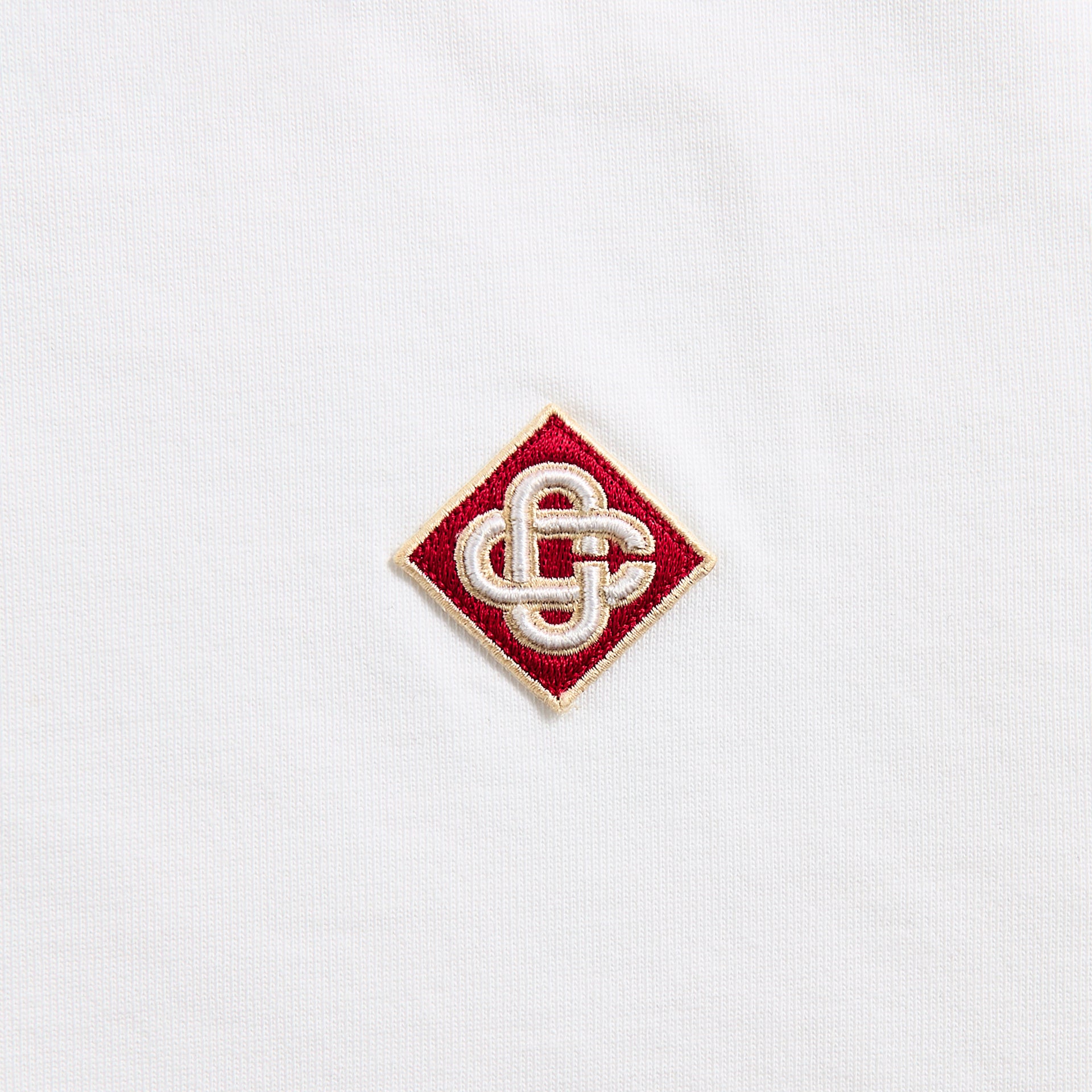Casablanca Diamond Logo Patch Tee - White