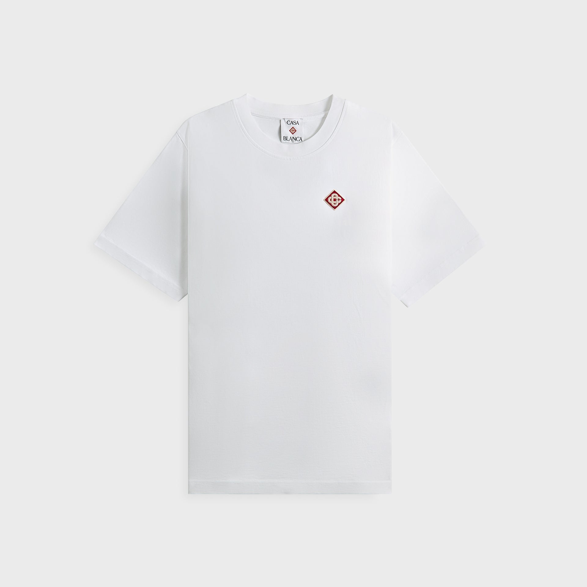 Casablanca Diamond Logo Patch Tee - White