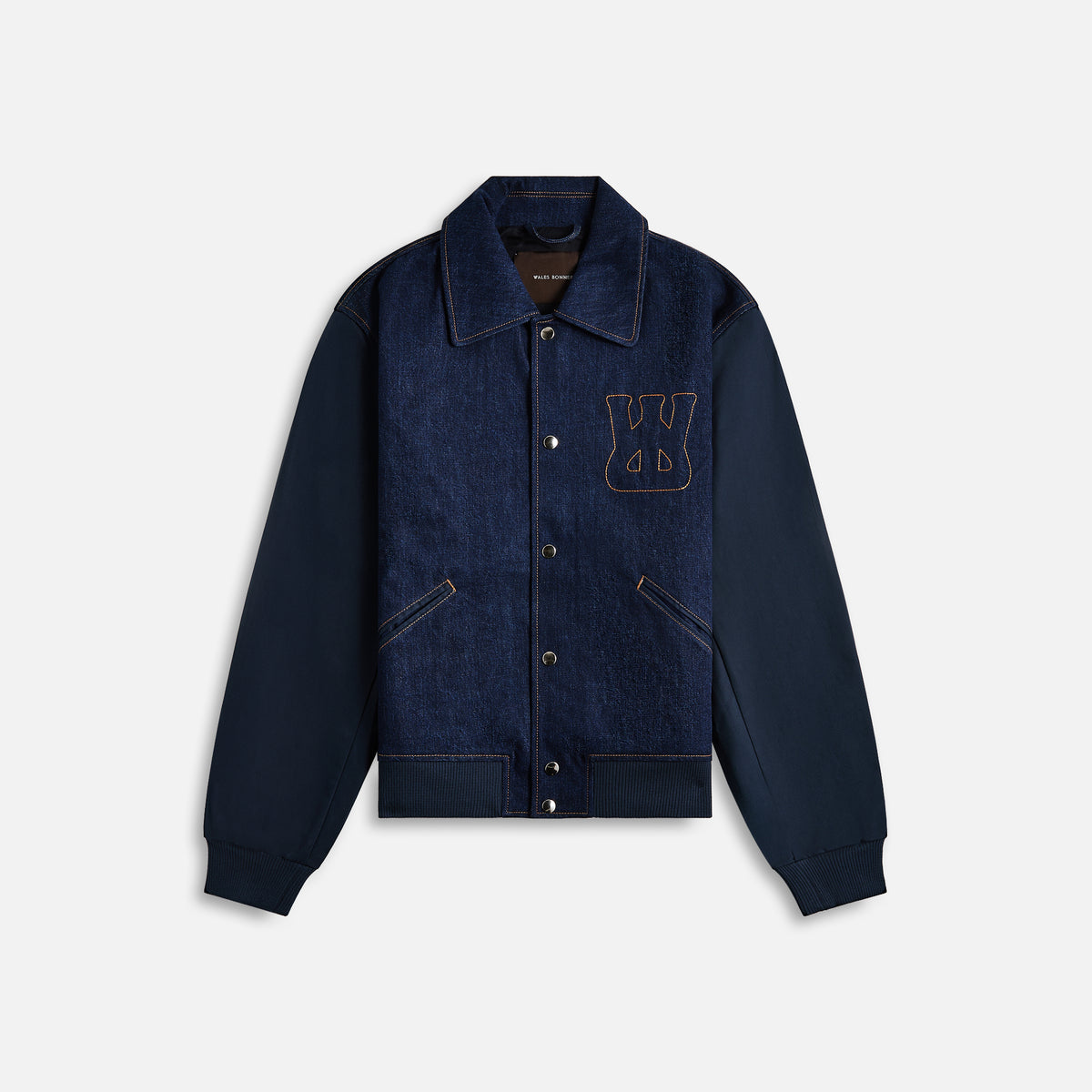 Wales Bonner Echo Denim Varsity Jacket - Indigo