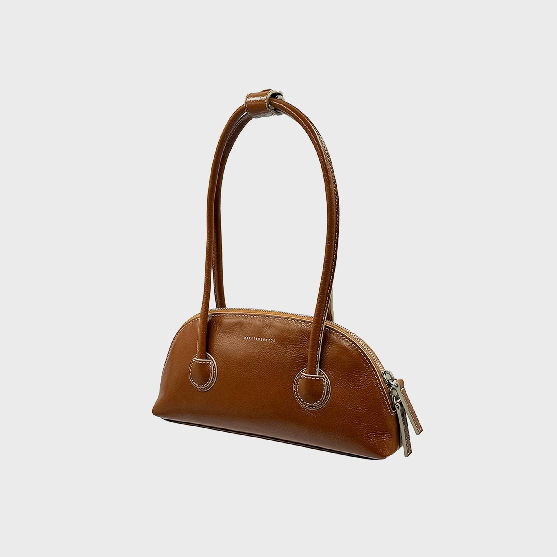 Marge Sherwood Besette Shoulder Bag in Brown Crinkle