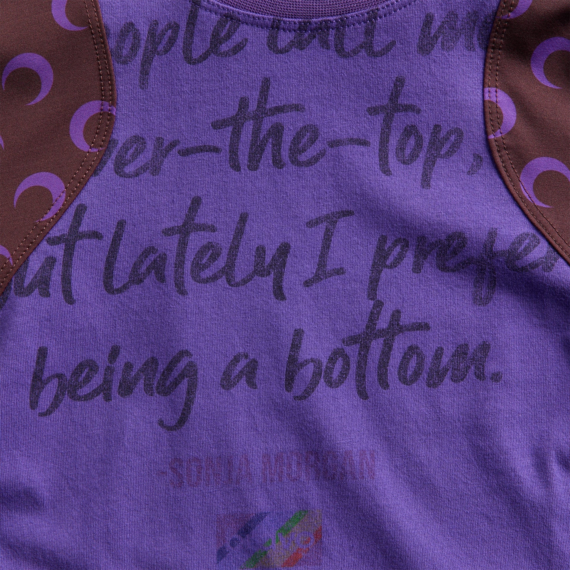 Marine Serre Regenerated Graphic Jersey Baby Fit Tee - Aubergine