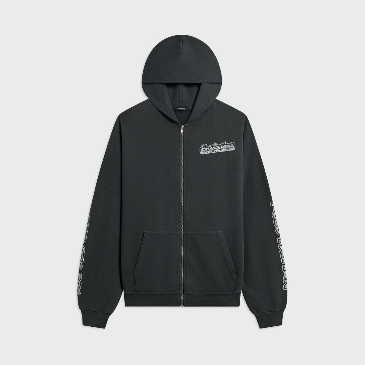 Willy Chavarria Licensed Designs Zip Hoodie - Pirate Black