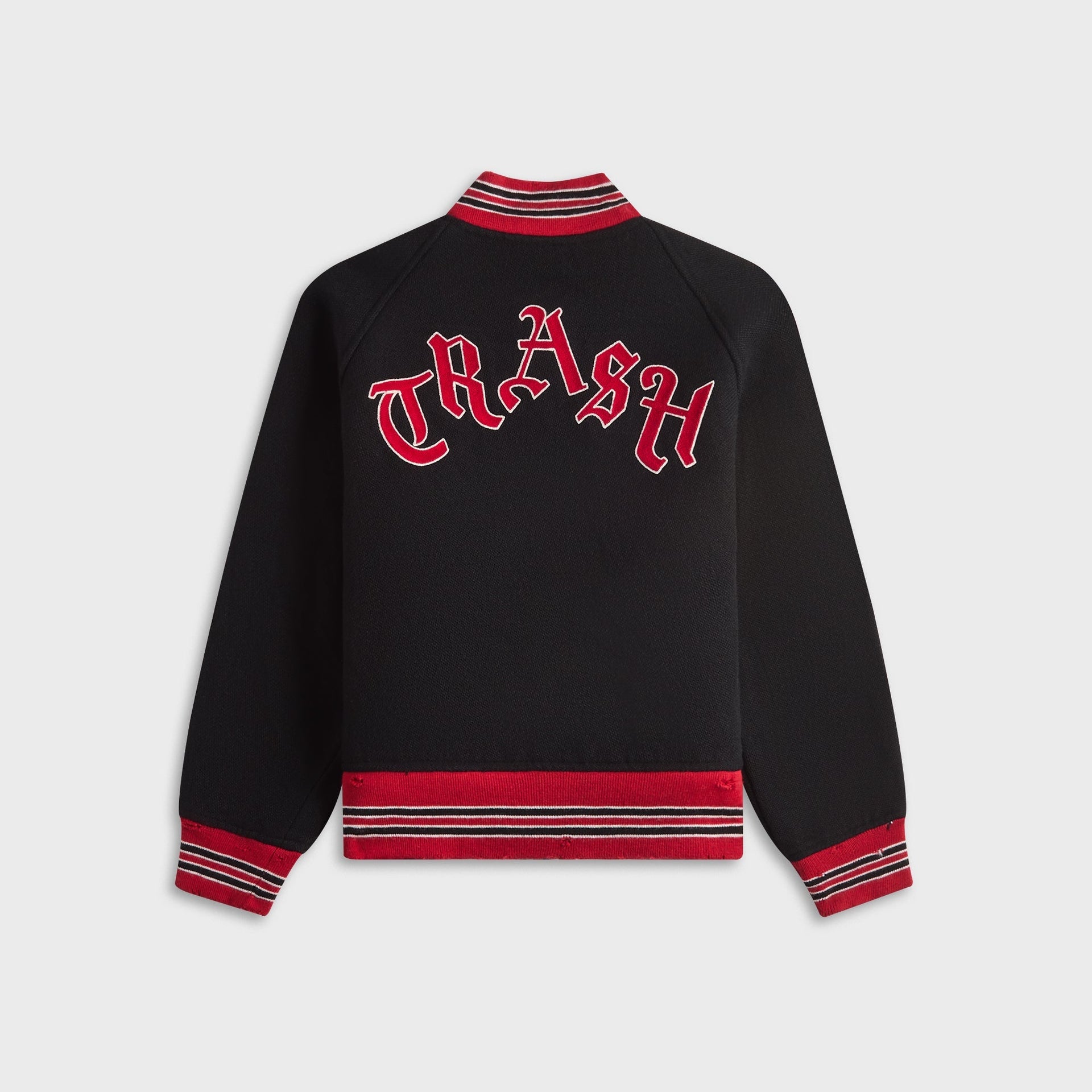 Needles Deconstructed Lettered Wool Melton Jacket - Black