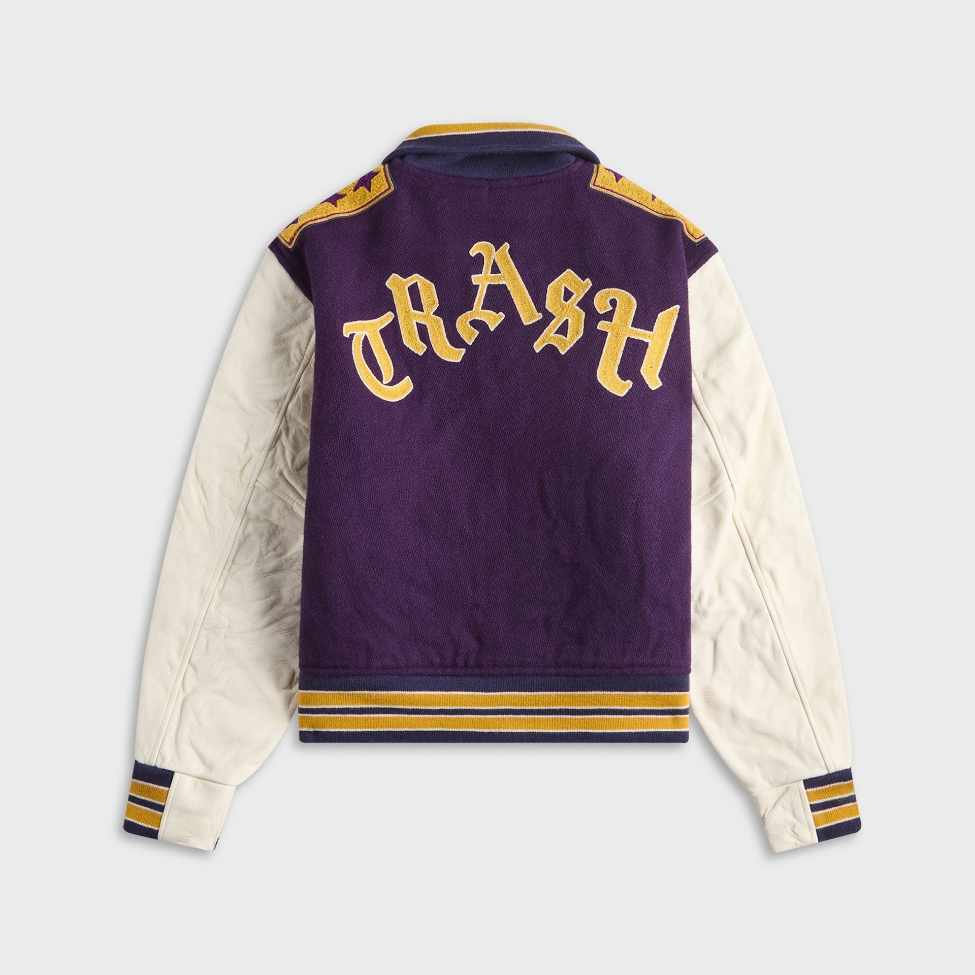 Needles Lettered Wool Melton Jacket  - Purple