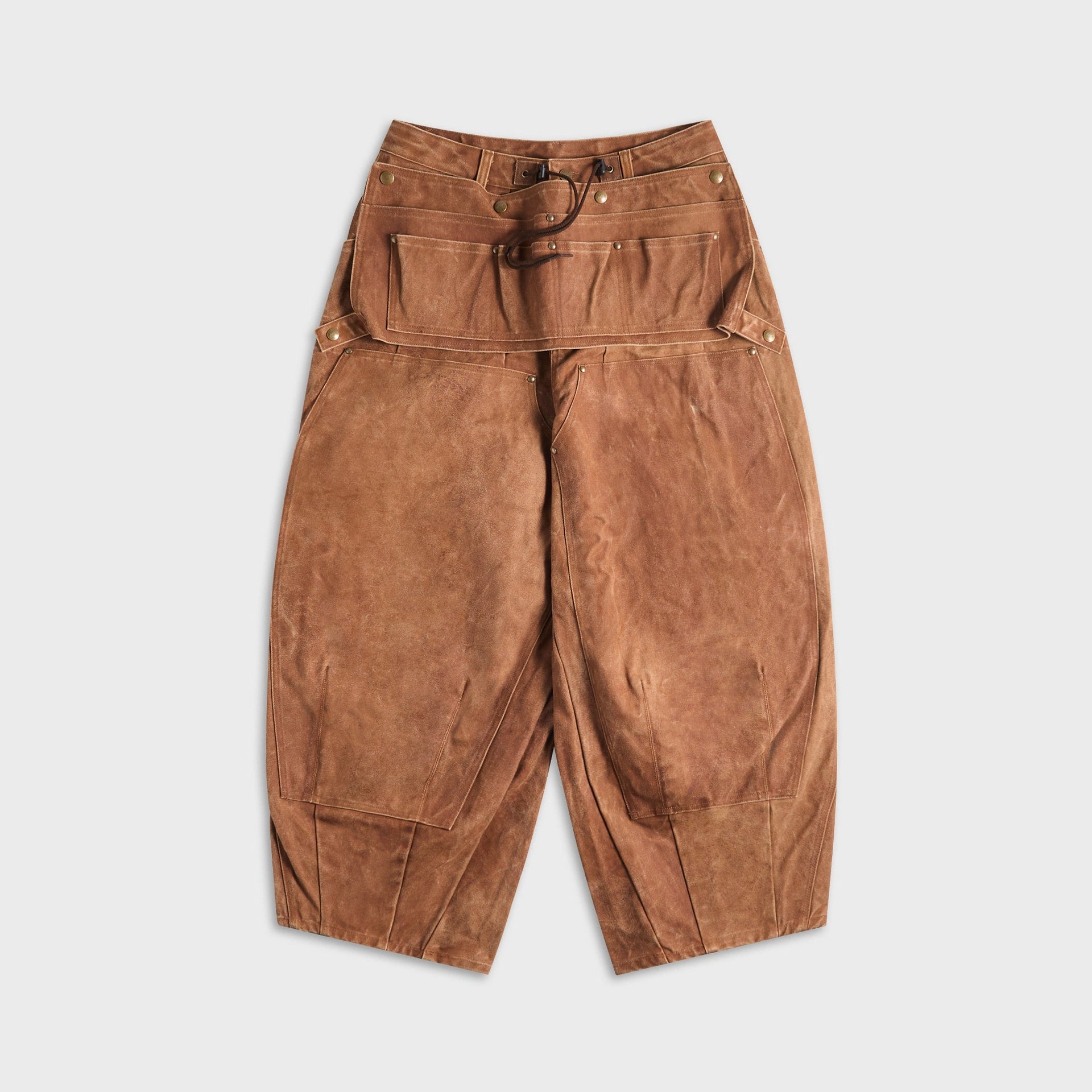 Needles H.D. Apron Painter Pant - Kakishibu Paint / Duck Canvas / Dark Brown