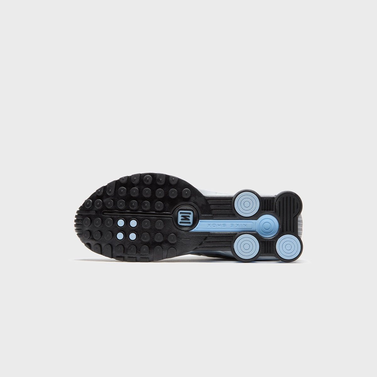 Nike Shox R4 - Metallic Silver / Black / Psychic Blue