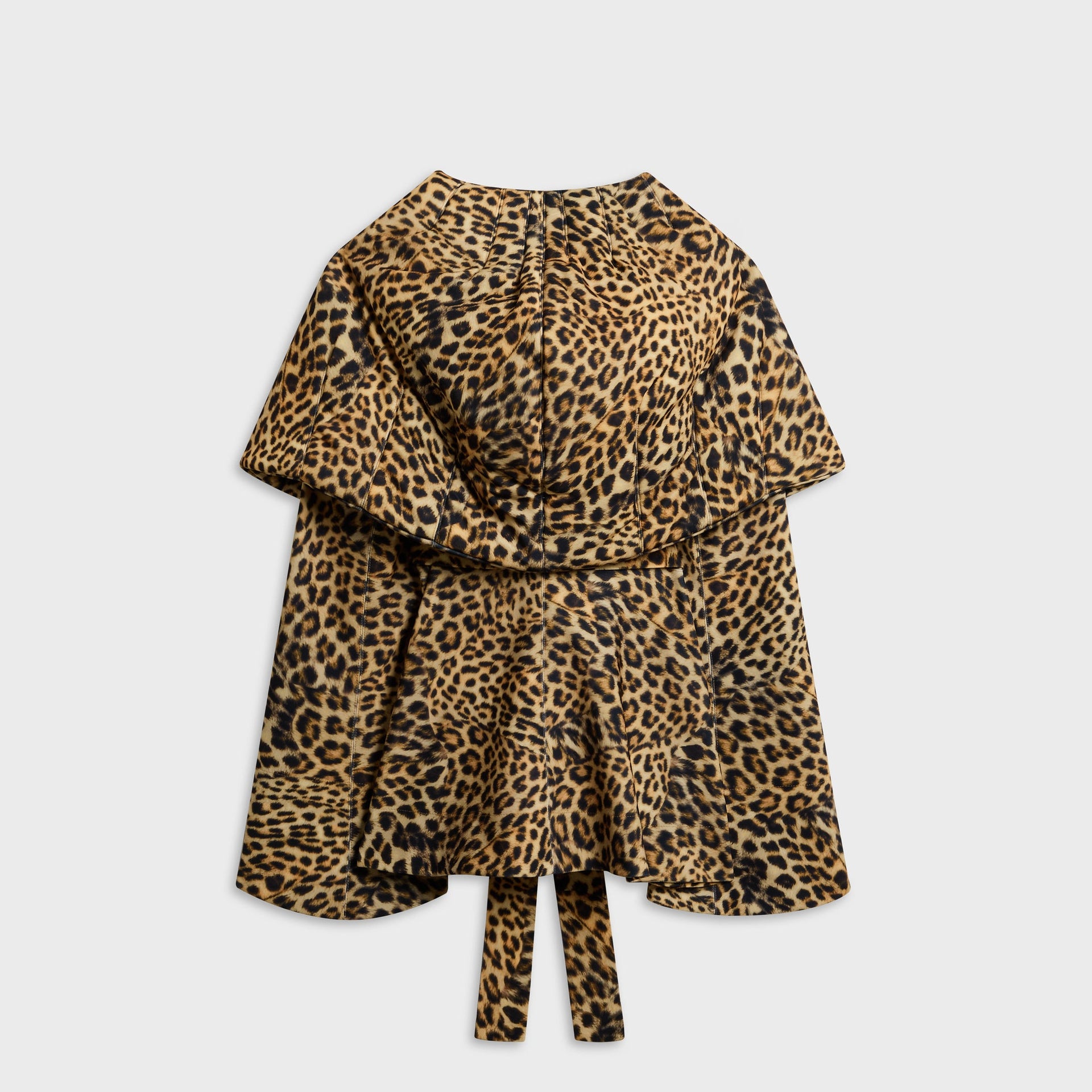 Norma Kamali Shawl Collar Peplum Jacket - Cheetah Patch