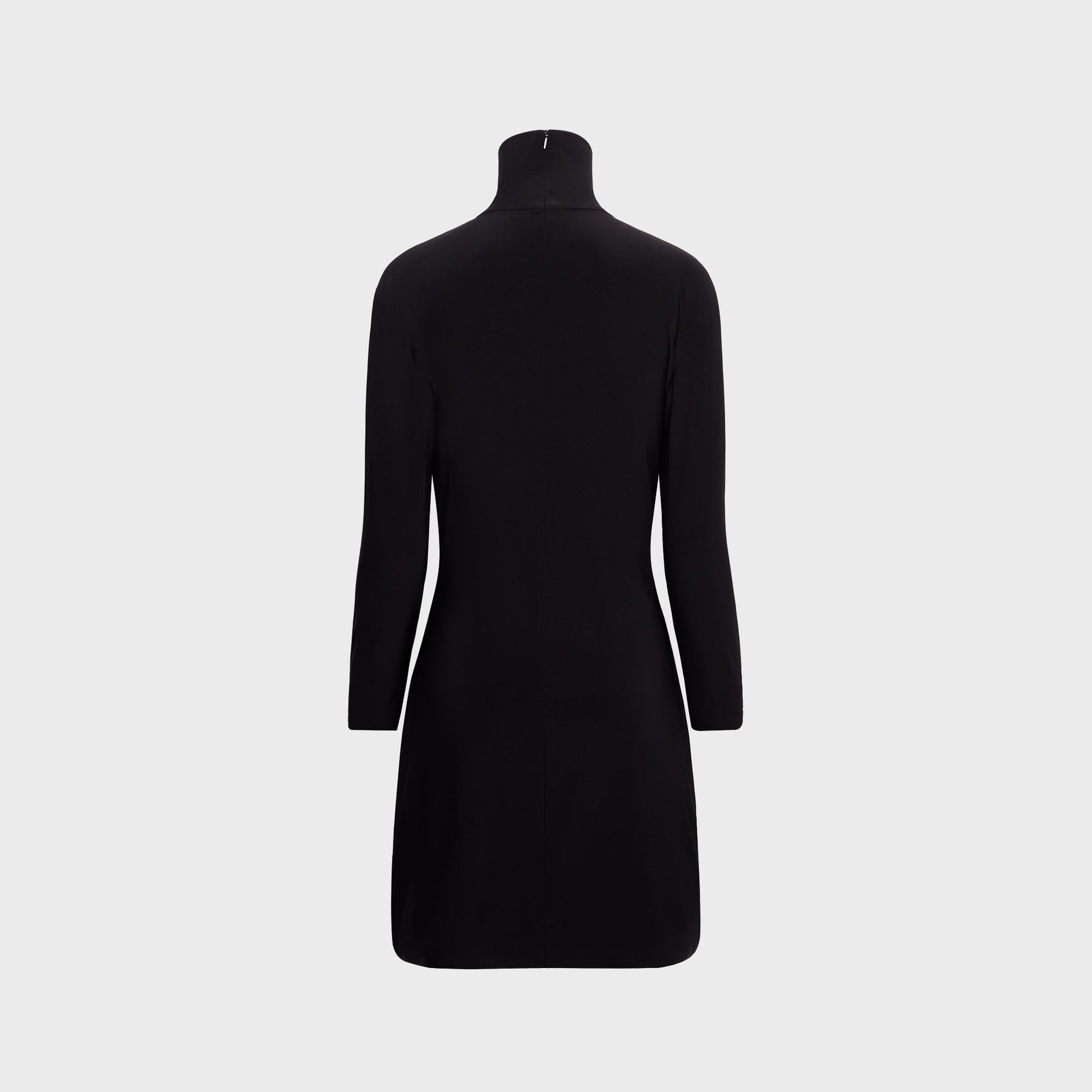 Norma Kamali Long Sleeve Turtleneck Mini Dress - Black