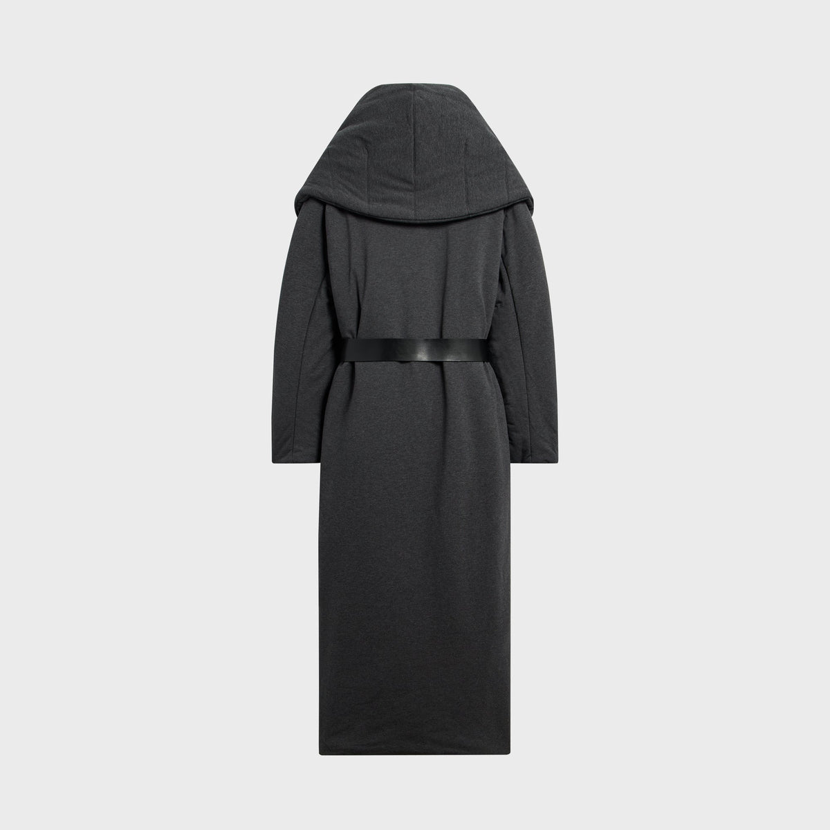 Norma Kamali Shawl Collar Maxi Coat - Dark Heather Grey