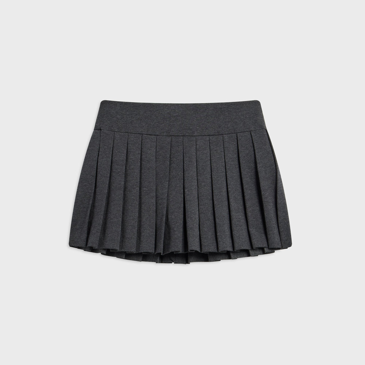 Norma Kamali Pleated Pickleball Skirt - Dark Heather Grey