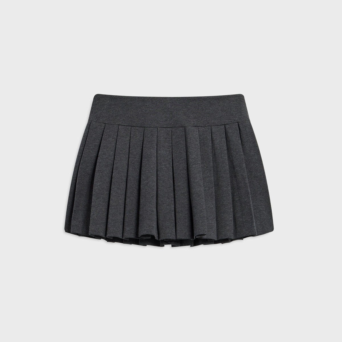 Norma Kamali Pleated Pickleball Skirt - Dark Heather Grey