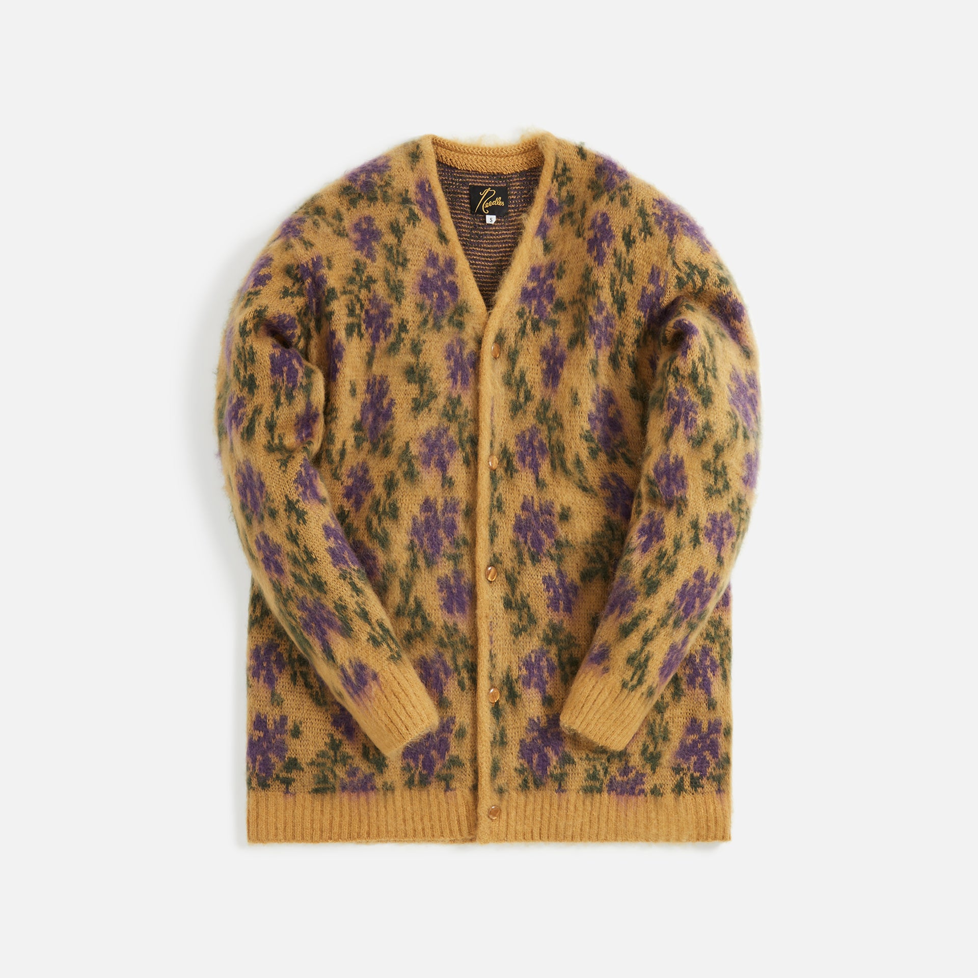 Needles Mohair Cardigan Flower - Yellow