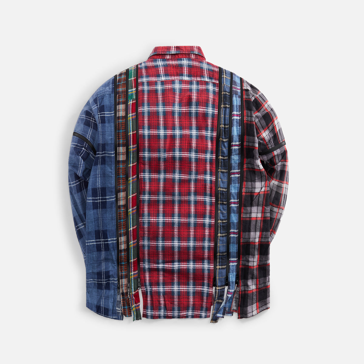 Needles 7 Cuts Zipped Wide Flannel Shirt - Multi