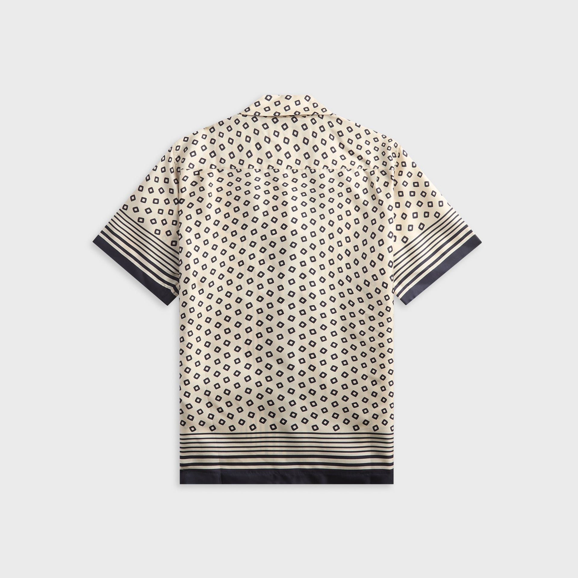 Orlebar Brown Maitan Silk Lumina Shirt - Latte / Night Iris