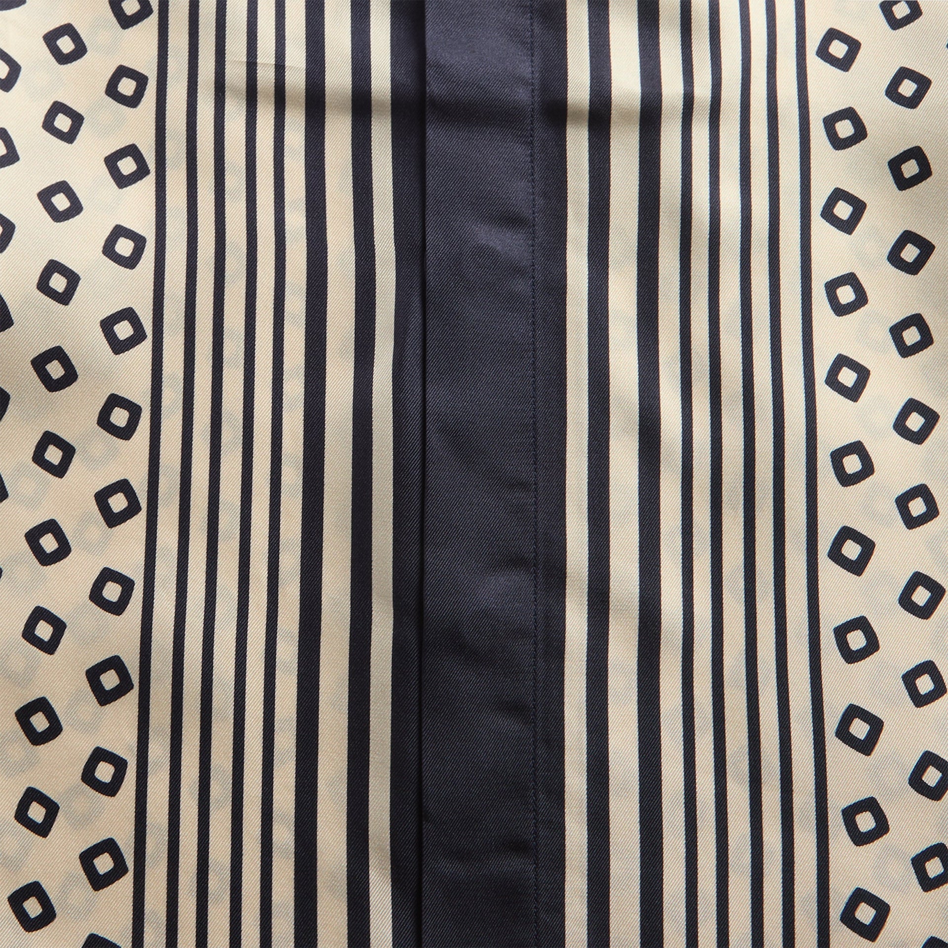 Orlebar Brown Maitan Silk Lumina Shirt - Latte / Night Iris