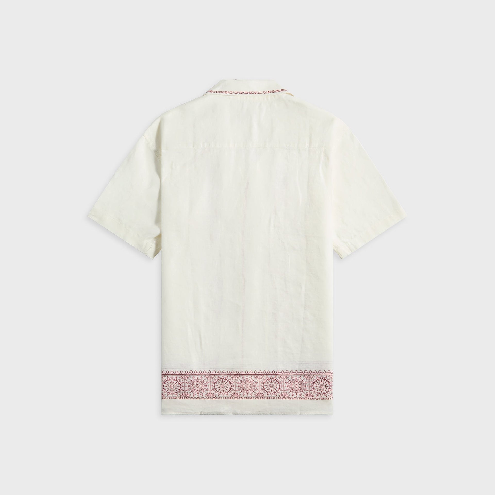 Orlebar Brown Maitan Linen Alchemy Shirt in Dark Ruby