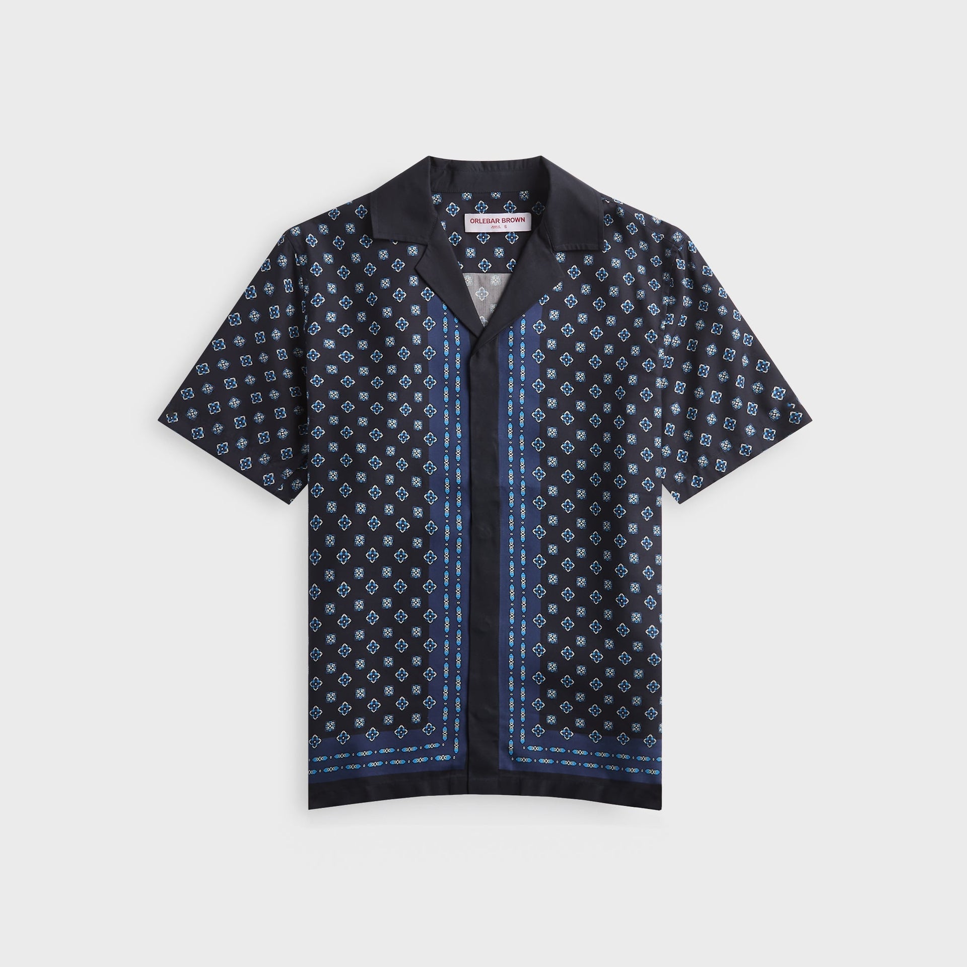 Orlebar Brown Maitan Luminis Border Shirt - Night Iris