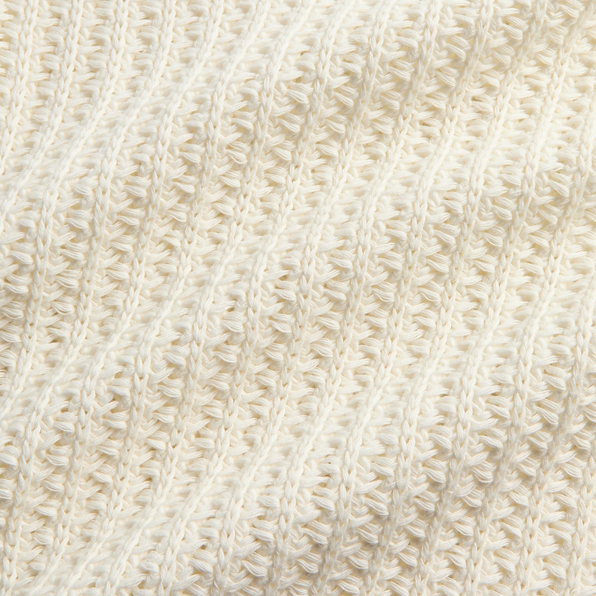Orlebar Brown Swift Knitted Crochet Polo Shirt - White Sand / Night Iris