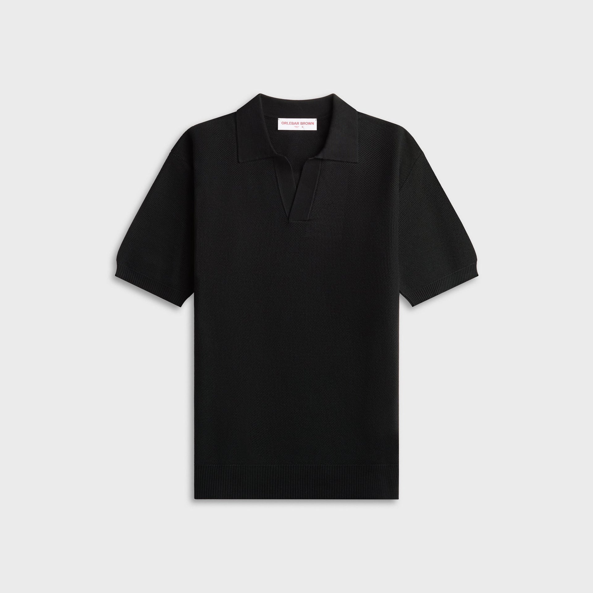 Orlebar Brown Horton Pique Mercerised Cotton Polo Shirt - Black