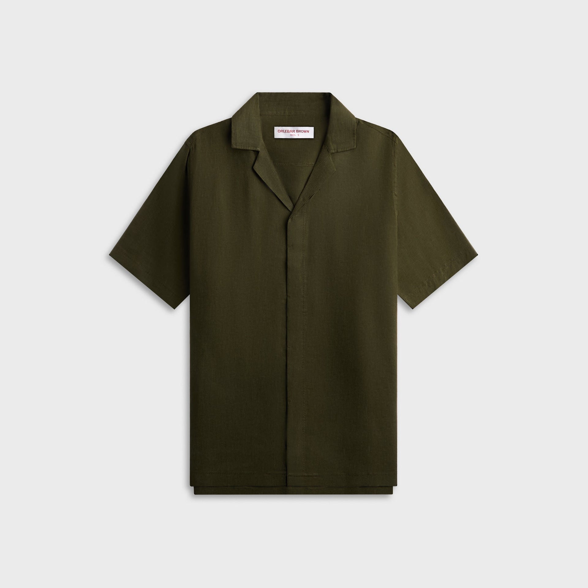 Orlebar Brown Maitan Lino Relaxed Fit Linen Shirt - Bayleaf Green