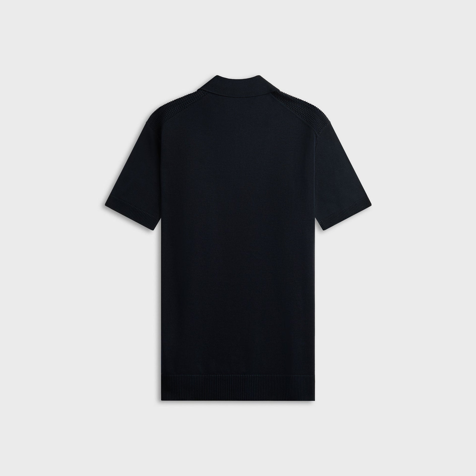 Orlebar Brown Burnham Tailored Fit Tie Stitch Knit Polo Shirt - Night Iris